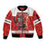 Custom Canada Ice Hockey Sleeve Zip Bomber Jacket Beaver Mascot With Champions Trophy