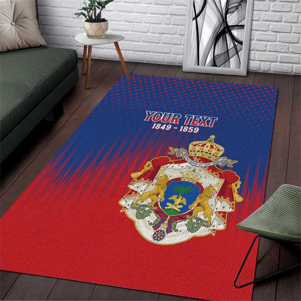 Personalized Second Empire of Haiti 1849-1859 Area Rug Imperial Coat Of Arms Flag Style