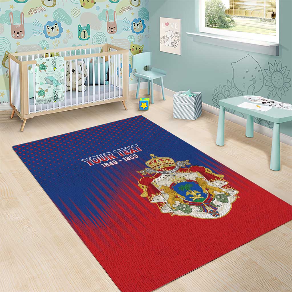 Personalized Second Empire of Haiti 1849-1859 Area Rug Imperial Coat Of Arms Flag Style