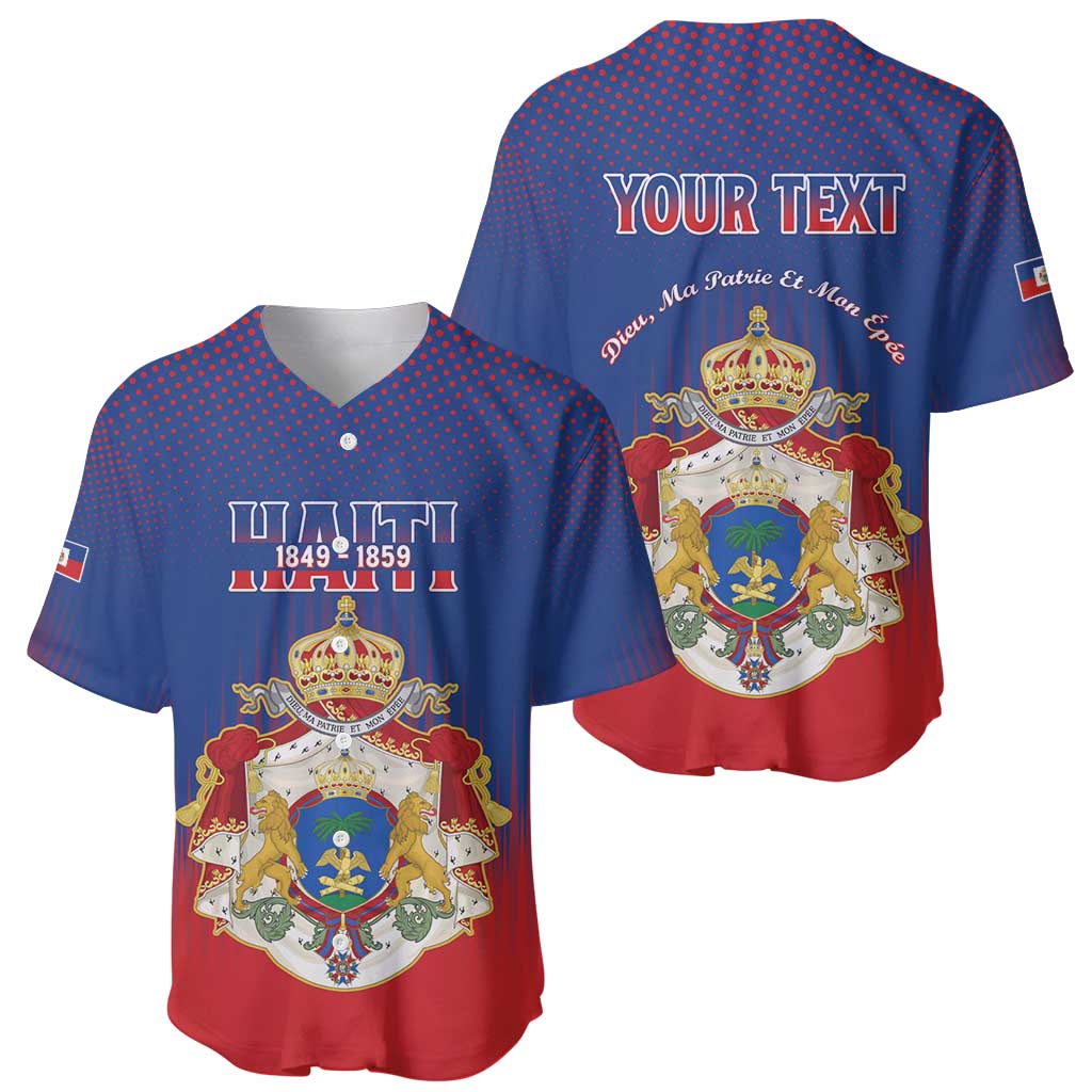 Personalized Second Empire of Haiti 1849-1859 Baseball Jersey Imperial Coat Of Arms Flag Style