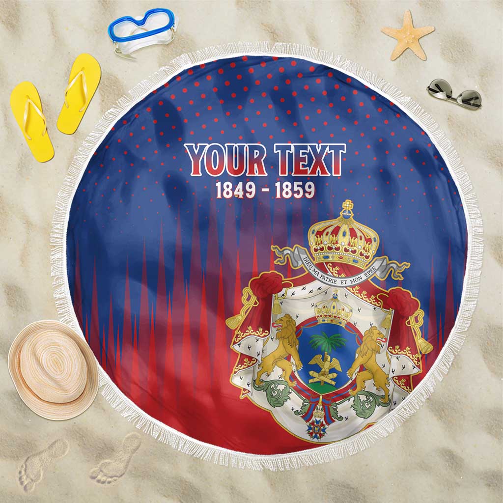 Personalized Second Empire of Haiti 1849-1859 Beach Blanket Imperial Coat Of Arms Flag Style