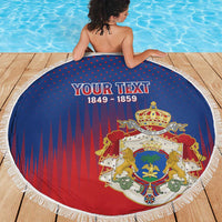 Personalized Second Empire of Haiti 1849-1859 Beach Blanket Imperial Coat Of Arms Flag Style