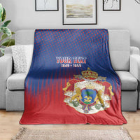 Personalized Second Empire of Haiti 1849-1859 Blanket Imperial Coat Of Arms Flag Style