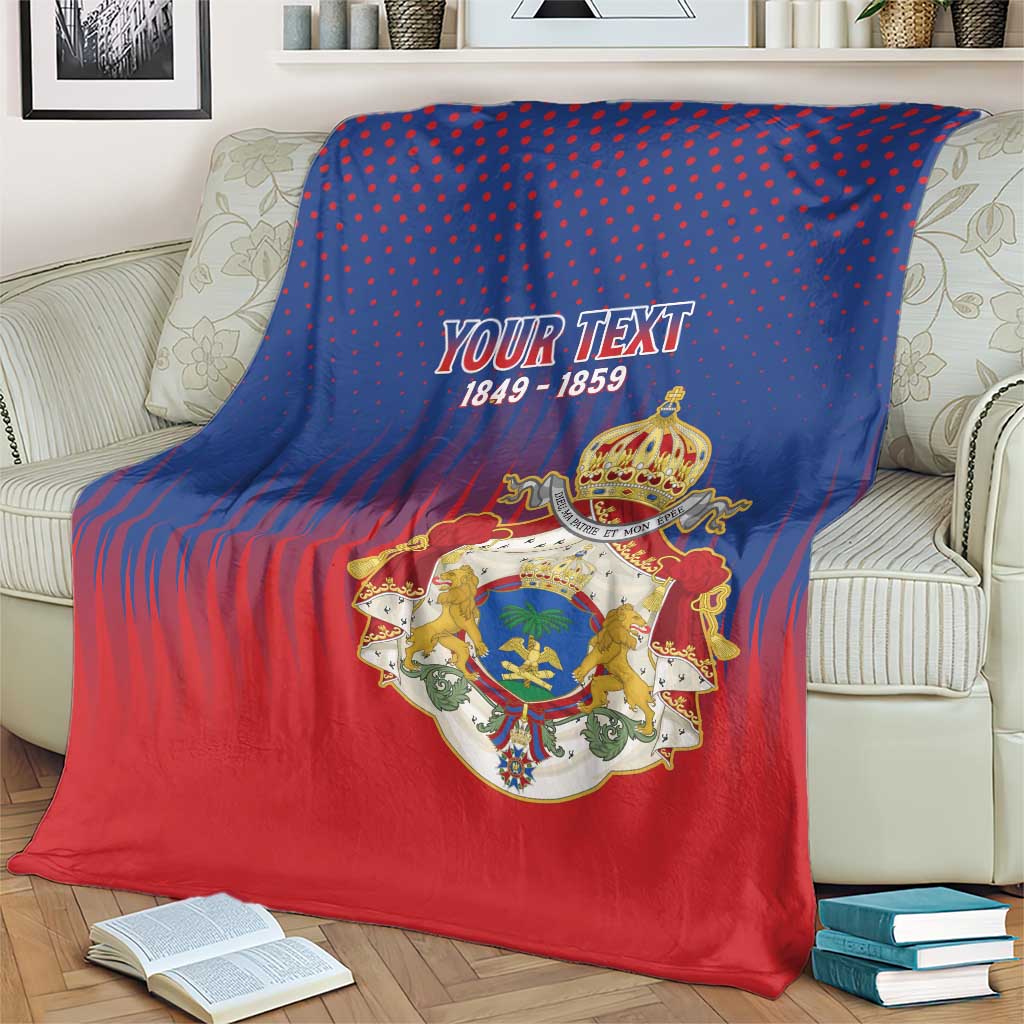 Personalized Second Empire of Haiti 1849-1859 Blanket Imperial Coat Of Arms Flag Style