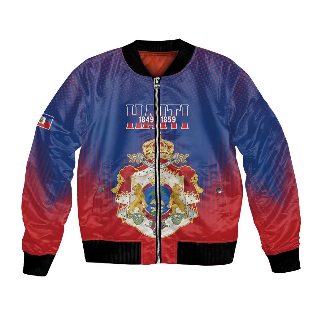 Personalized Second Empire of Haiti 1849-1859 Bomber Jacket Imperial Coat Of Arms Flag Style