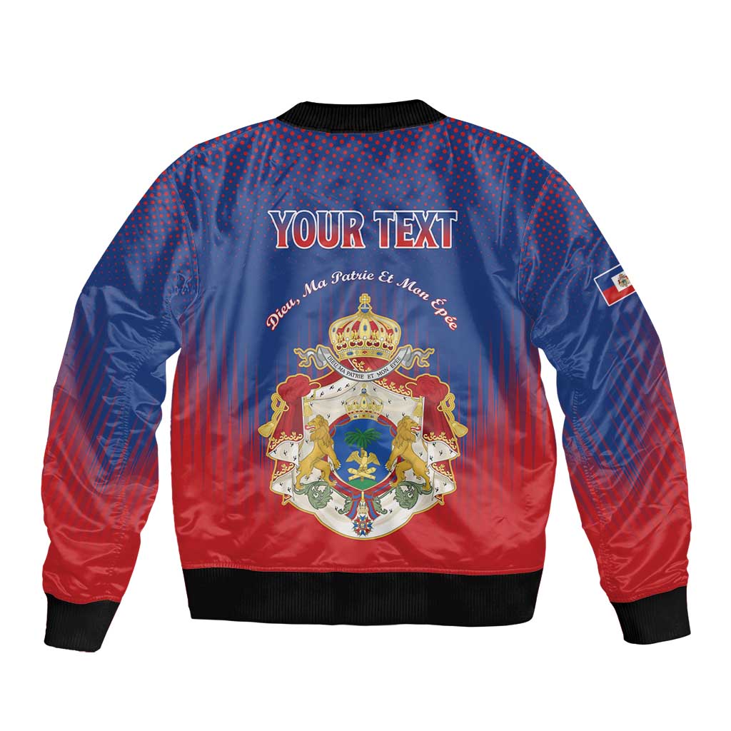 Personalized Second Empire of Haiti 1849-1859 Bomber Jacket Imperial Coat Of Arms Flag Style