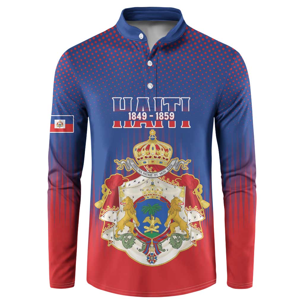 Personalized Second Empire of Haiti 1849-1859 Button Sweatshirt Imperial Coat Of Arms Flag Style