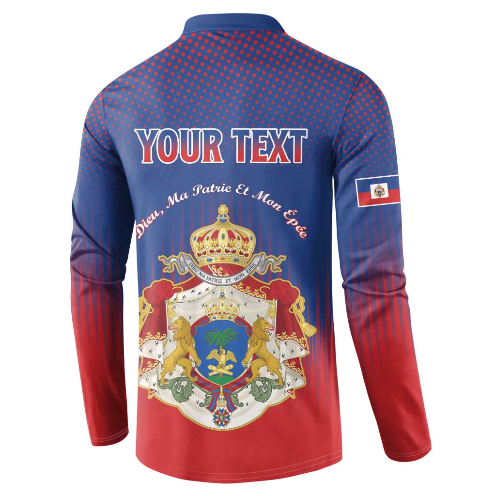 Personalized Second Empire of Haiti 1849-1859 Button Sweatshirt Imperial Coat Of Arms Flag Style