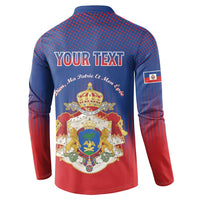 Personalized Second Empire of Haiti 1849-1859 Button Sweatshirt Imperial Coat Of Arms Flag Style