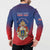 Personalized Second Empire of Haiti 1849-1859 Button Sweatshirt Imperial Coat Of Arms Flag Style