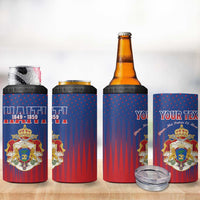 Personalized Second Empire of Haiti 1849-1859 4 in 1 Can Cooler Tumbler Imperial Coat Of Arms Flag Style