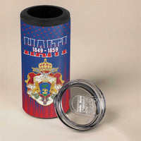 Personalized Second Empire of Haiti 1849-1859 4 in 1 Can Cooler Tumbler Imperial Coat Of Arms Flag Style