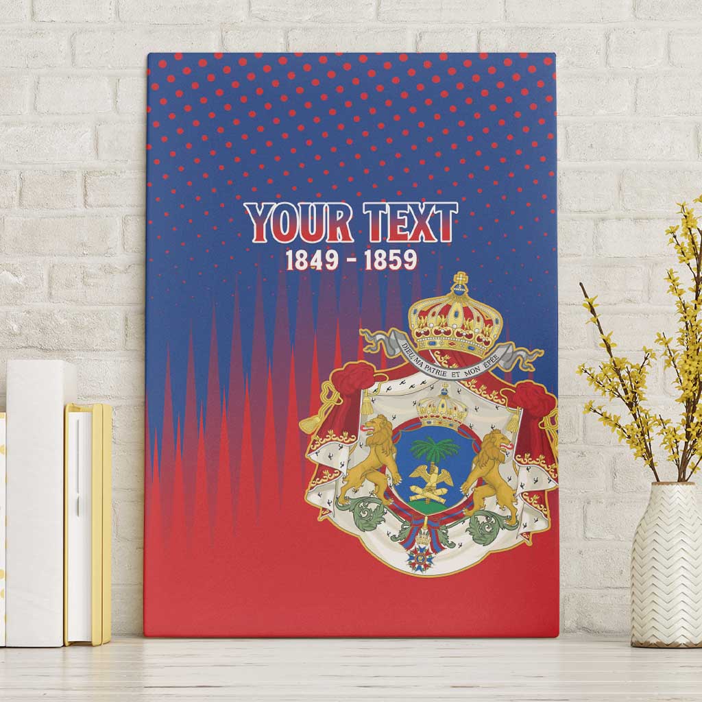 Personalized Second Empire of Haiti 1849-1859 Canvas Wall Art Imperial Coat Of Arms Flag Style