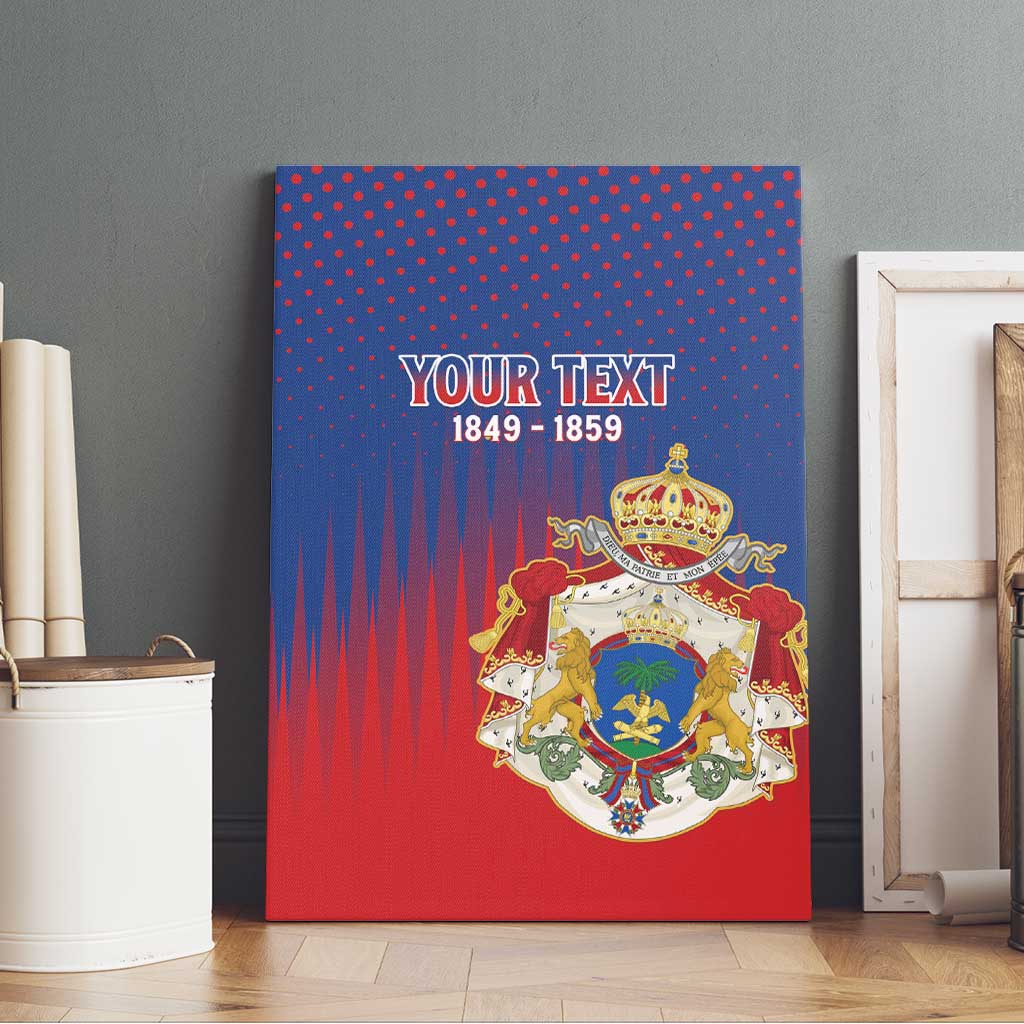 Personalized Second Empire of Haiti 1849-1859 Canvas Wall Art Imperial Coat Of Arms Flag Style