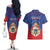 Personalized Second Empire of Haiti 1849-1859 Couples Matching Off The Shoulder Long Sleeve Dress and Hawaiian Shirt Imperial Coat Of Arms Flag Style