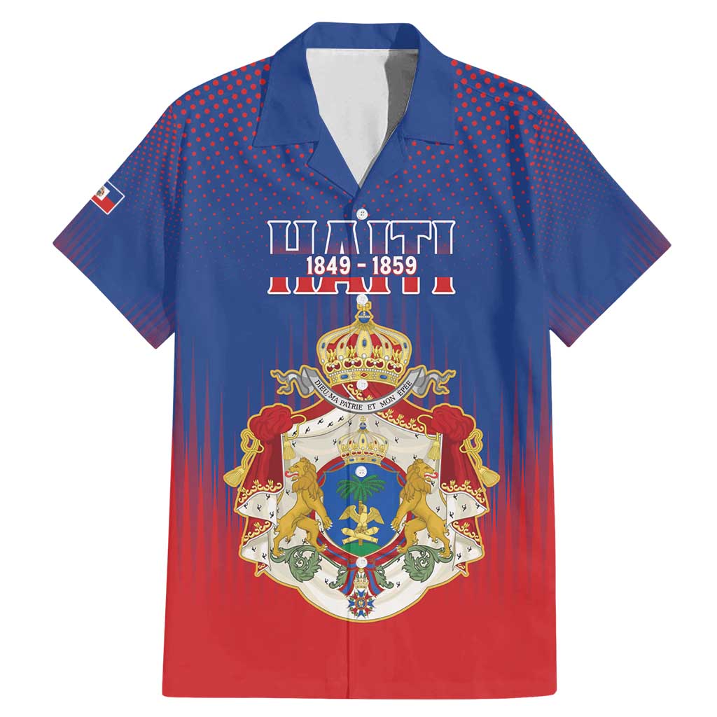 Personalized Second Empire of Haiti 1849-1859 Family Matching Mermaid Dress and Hawaiian Shirt Imperial Coat Of Arms Flag Style