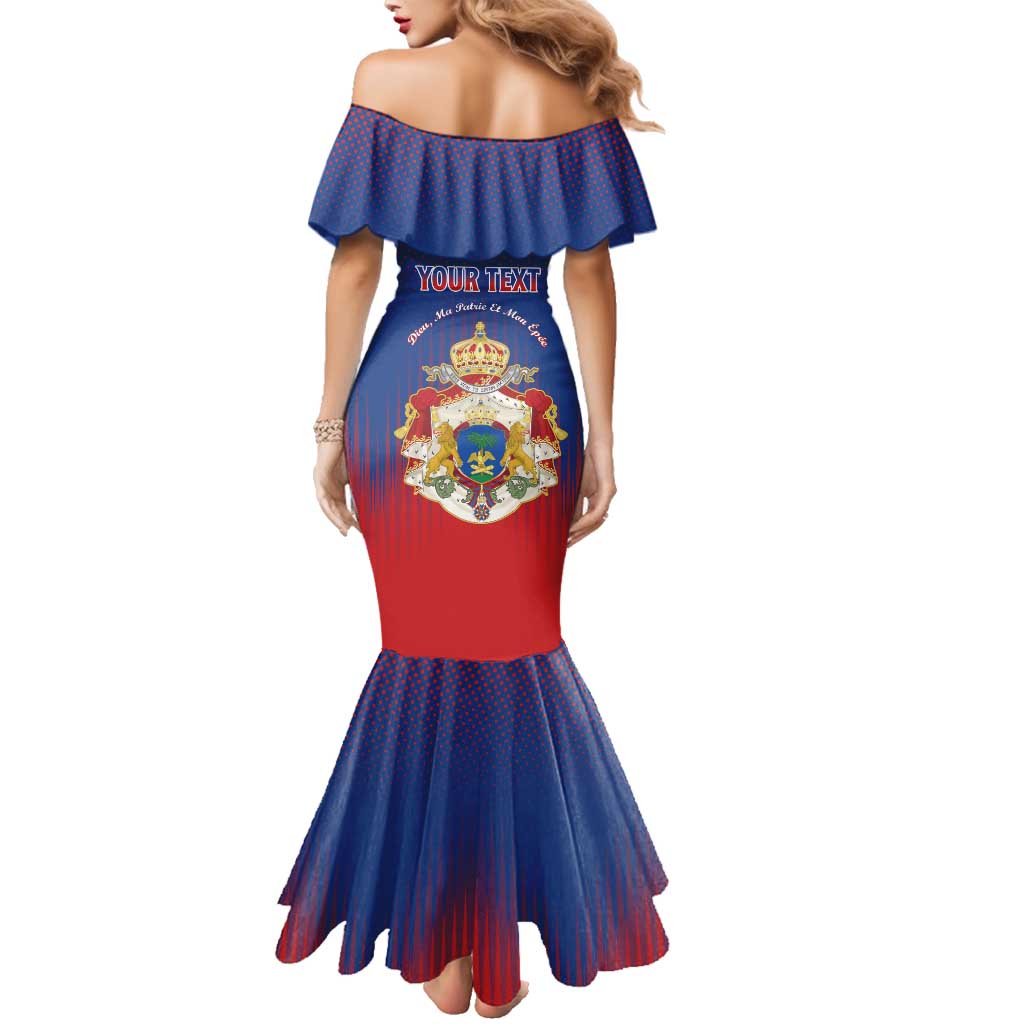 Personalized Second Empire of Haiti 1849-1859 Family Matching Mermaid Dress and Hawaiian Shirt Imperial Coat Of Arms Flag Style