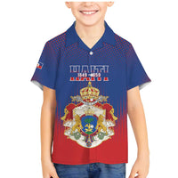 Personalized Second Empire of Haiti 1849-1859 Family Matching Mermaid Dress and Hawaiian Shirt Imperial Coat Of Arms Flag Style