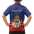 Personalized Second Empire of Haiti 1849-1859 Family Matching Off The Shoulder Long Sleeve Dress and Hawaiian Shirt Imperial Coat Of Arms Flag Style