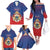 Personalized Second Empire of Haiti 1849-1859 Family Matching Off The Shoulder Long Sleeve Dress and Hawaiian Shirt Imperial Coat Of Arms Flag Style