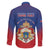 Personalized Second Empire of Haiti 1849-1859 Family Matching Off The Shoulder Long Sleeve Dress and Hawaiian Shirt Imperial Coat Of Arms Flag Style