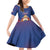 Personalized Second Empire of Haiti 1849-1859 Family Matching Off Shoulder Short Dress and Hawaiian Shirt Imperial Coat Of Arms Flag Style