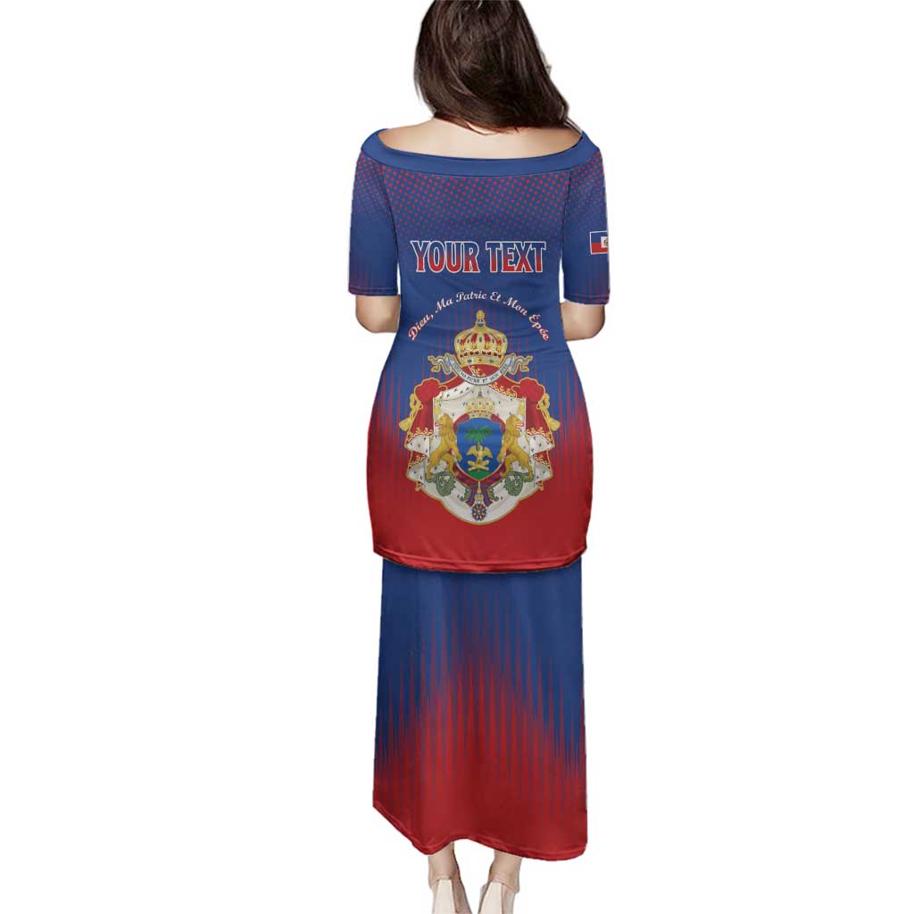 Personalized Second Empire of Haiti 1849-1859 Family Matching Puletasi and Hawaiian Shirt Imperial Coat Of Arms Flag Style