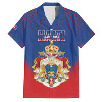 Personalized Second Empire of Haiti 1849-1859 Family Matching Short Sleeve Bodycon Dress and Hawaiian Shirt Imperial Coat Of Arms Flag Style