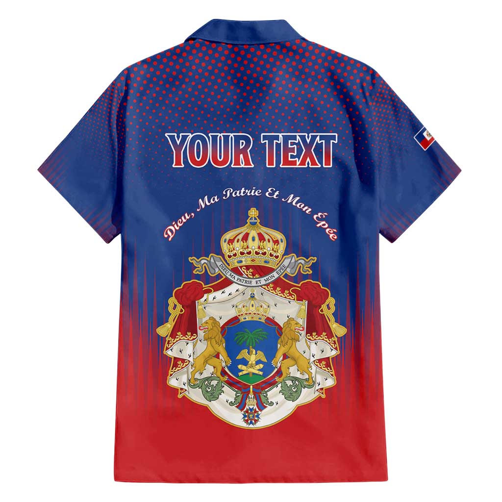 Personalized Second Empire of Haiti 1849-1859 Family Matching Short Sleeve Bodycon Dress and Hawaiian Shirt Imperial Coat Of Arms Flag Style