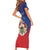 Personalized Second Empire of Haiti 1849-1859 Family Matching Short Sleeve Bodycon Dress and Hawaiian Shirt Imperial Coat Of Arms Flag Style
