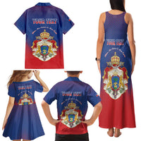 Personalized Second Empire of Haiti 1849-1859 Family Matching Tank Maxi Dress and Hawaiian Shirt Imperial Coat Of Arms Flag Style