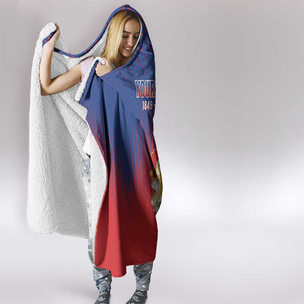 Personalized Second Empire of Haiti 1849-1859 Hooded Blanket Imperial Coat Of Arms Flag Style