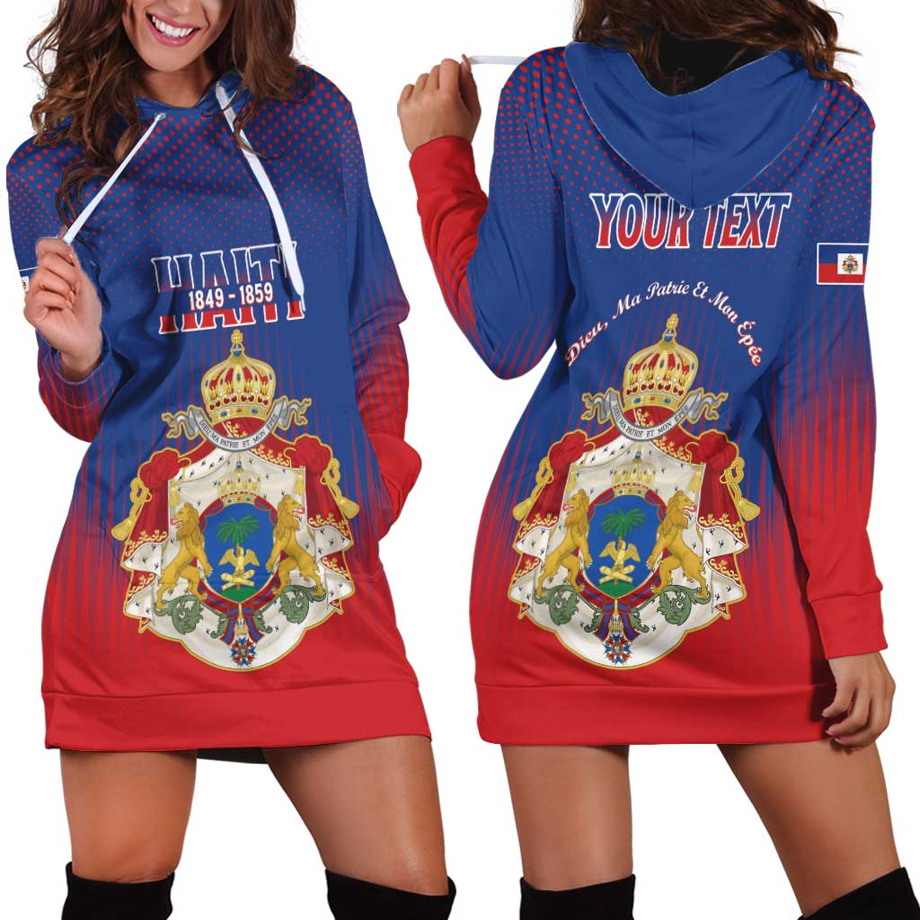 Personalized Second Empire of Haiti 1849-1859 Hoodie Dress Imperial Coat Of Arms Flag Style