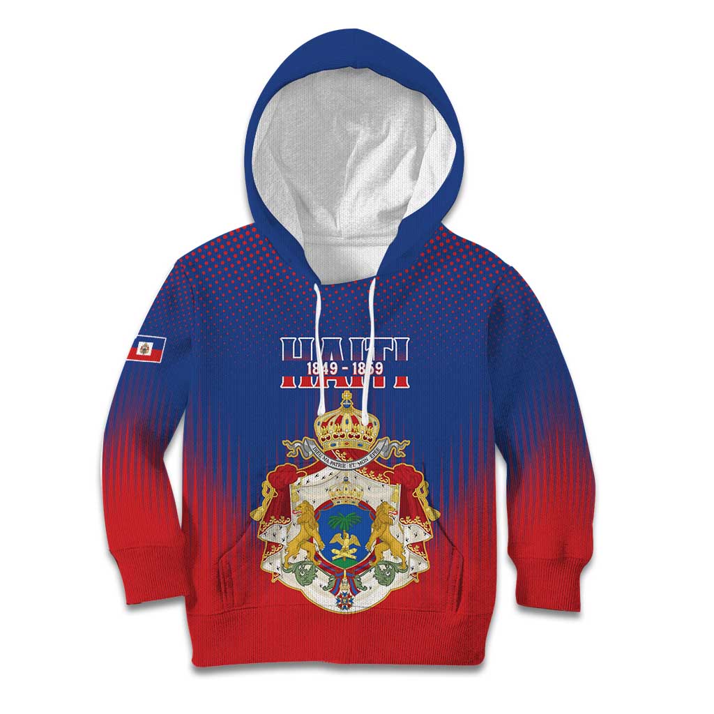 Personalized Second Empire of Haiti 1849-1859 Kid Hoodie Imperial Coat Of Arms Flag Style