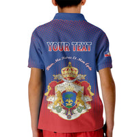 Personalized Second Empire of Haiti 1849-1859 Kid Polo Shirt Imperial Coat Of Arms Flag Style