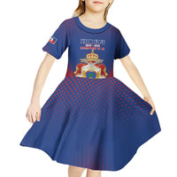 Personalized Second Empire of Haiti 1849-1859 Kid Short Sleeve Dress Imperial Coat Of Arms Flag Style