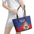 Personalized Second Empire of Haiti 1849-1859 Leather Tote Bag Imperial Coat Of Arms Flag Style