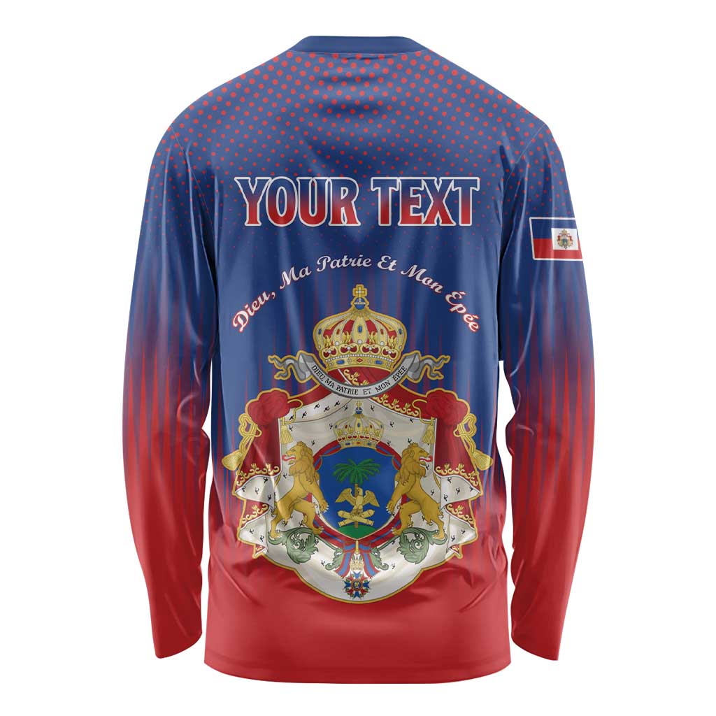 Personalized Second Empire of Haiti 1849-1859 Long Sleeve Shirt Imperial Coat Of Arms Flag Style