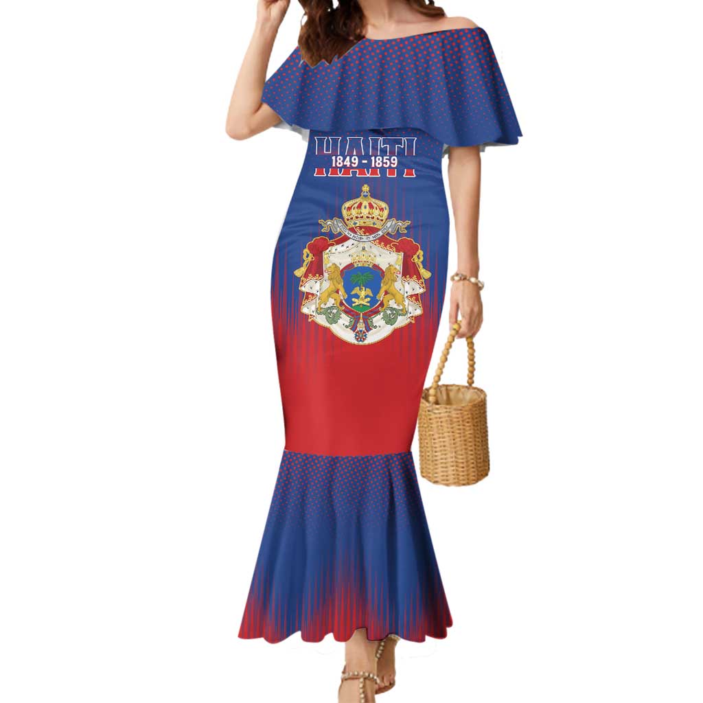 Personalized Second Empire of Haiti 1849-1859 Mermaid Dress Imperial Coat Of Arms Flag Style