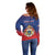 Personalized Second Empire of Haiti 1849-1859 Off Shoulder Sweater Imperial Coat Of Arms Flag Style