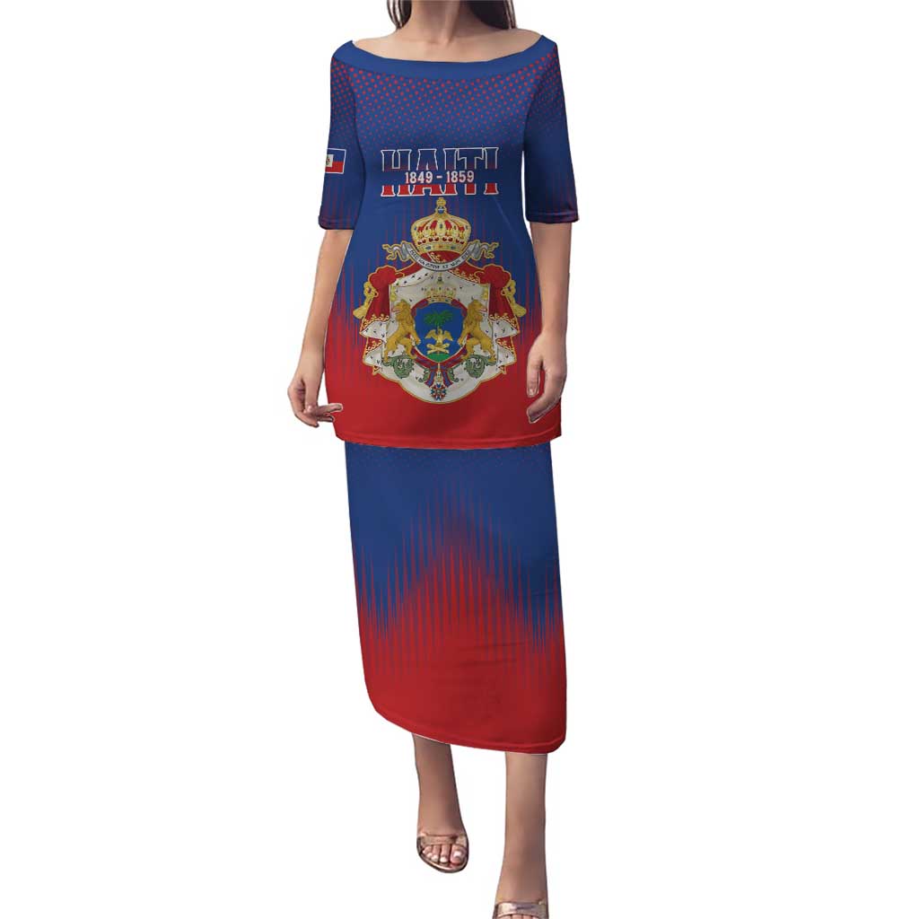 Personalized Second Empire of Haiti 1849-1859 Puletasi Imperial Coat Of Arms Flag Style