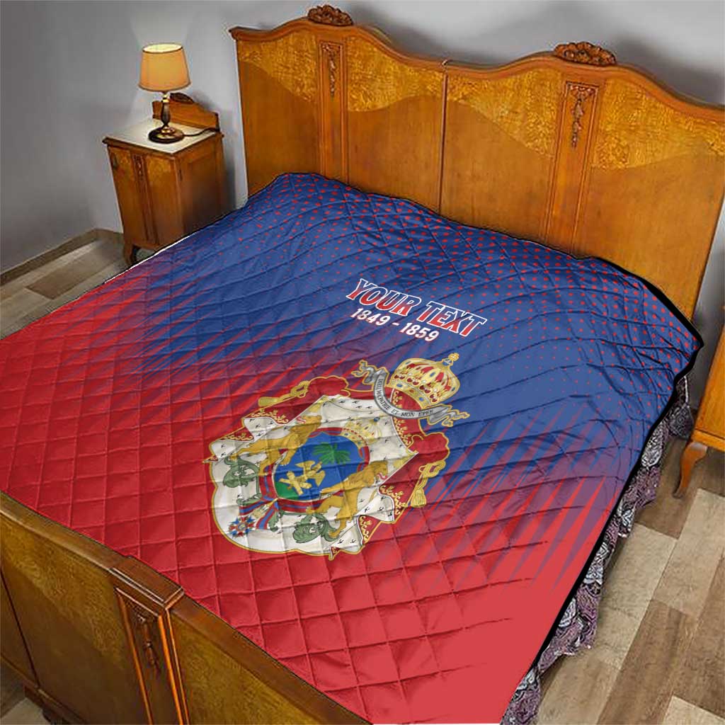 Personalized Second Empire of Haiti 1849-1859 Quilt Imperial Coat Of Arms Flag Style
