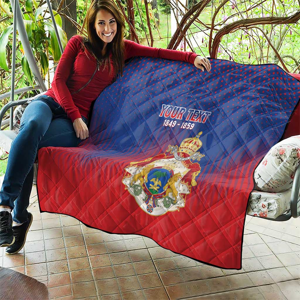 Personalized Second Empire of Haiti 1849-1859 Quilt Imperial Coat Of Arms Flag Style
