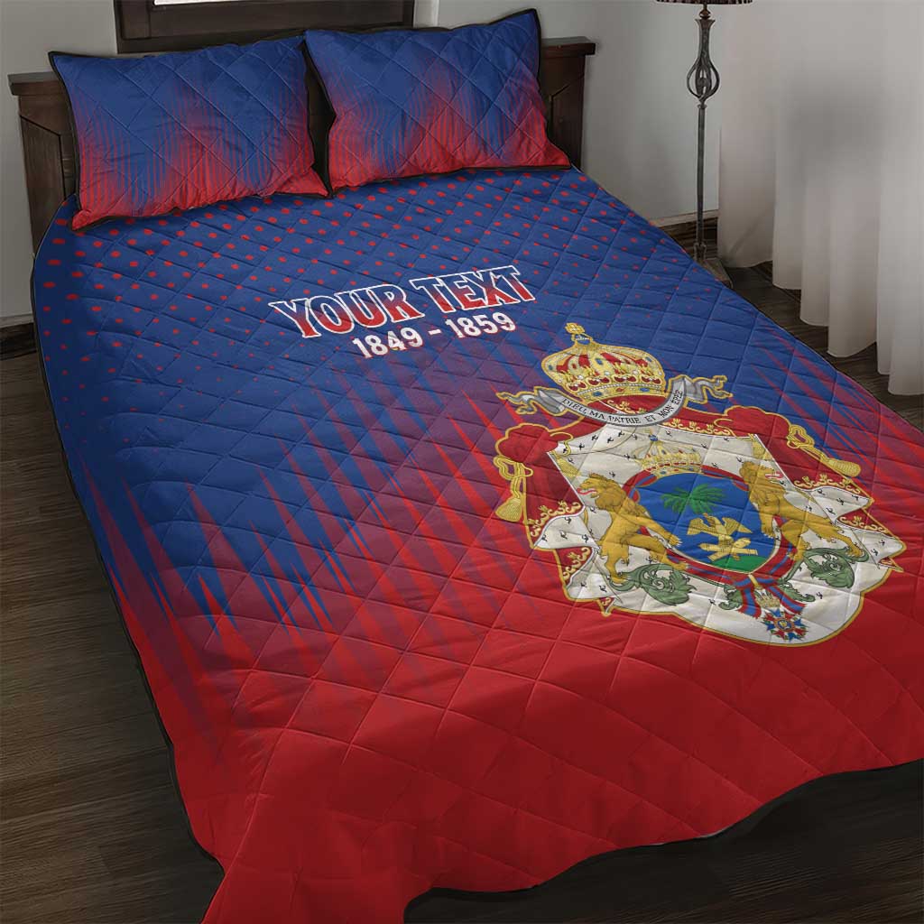 Personalized Second Empire of Haiti 1849-1859 Quilt Bed Set Imperial Coat Of Arms Flag Style