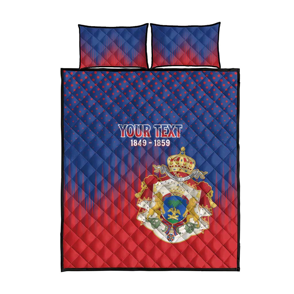 Personalized Second Empire of Haiti 1849-1859 Quilt Bed Set Imperial Coat Of Arms Flag Style