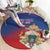 Personalized Second Empire of Haiti 1849-1859 Round Carpet Imperial Coat Of Arms Flag Style