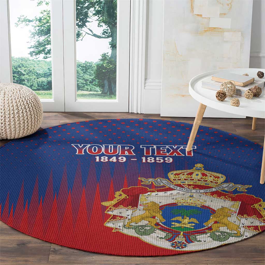 Personalized Second Empire of Haiti 1849-1859 Round Carpet Imperial Coat Of Arms Flag Style