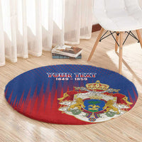 Personalized Second Empire of Haiti 1849-1859 Round Carpet Imperial Coat Of Arms Flag Style