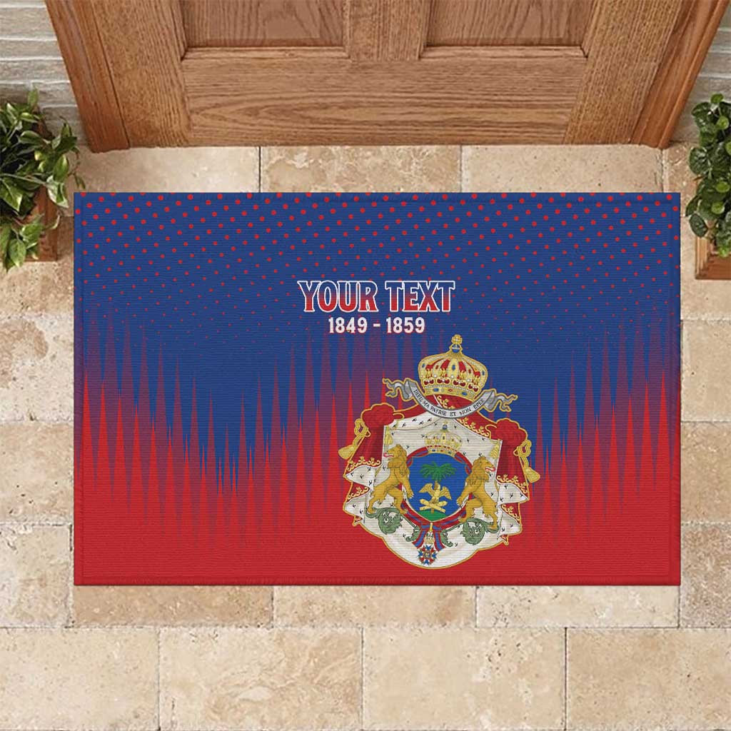 Personalized Second Empire of Haiti 1849-1859 Rubber Doormat Imperial Coat Of Arms Flag Style