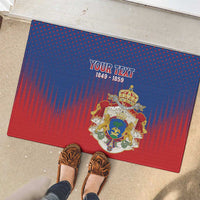 Personalized Second Empire of Haiti 1849-1859 Rubber Doormat Imperial Coat Of Arms Flag Style